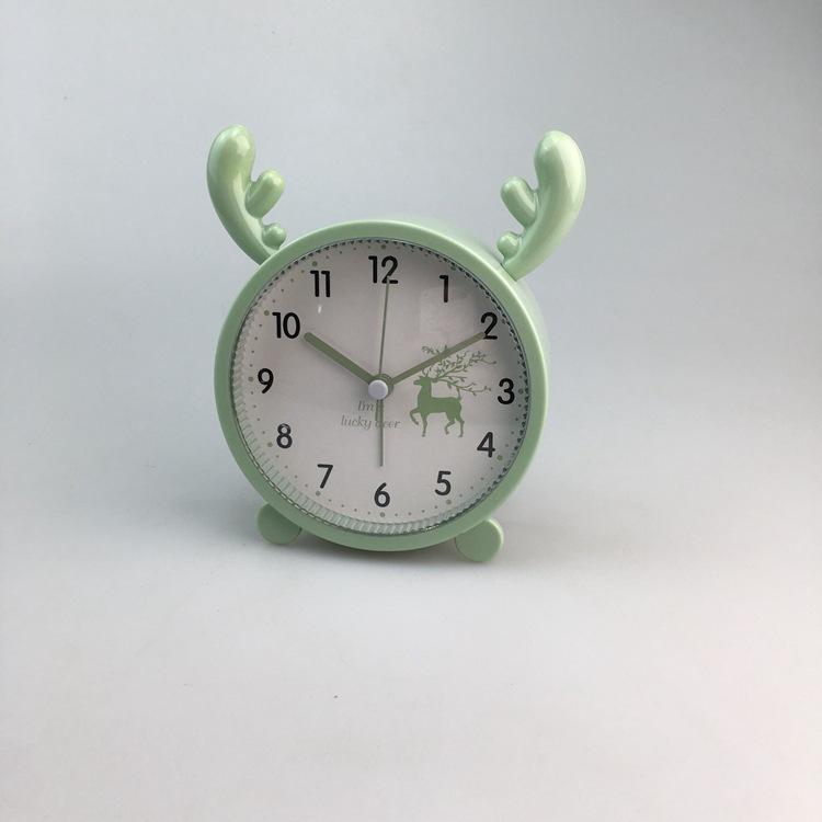 

Милый студенческий будильник для стилизации, прикроватные часы, будильник в форме рогов, милые настольные часы для девочек A308