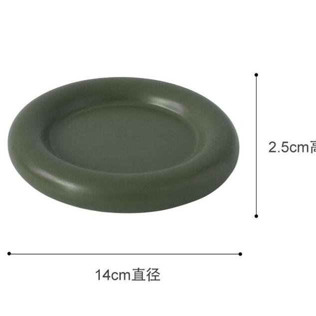 Round Ceramic Jewelry Tray Decorative Display Moranti Color Small Dinner Afternoon Tea Dessert Plate Key Plate Display
