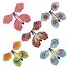 10PCS Random Color Magic Flying Butterfly Wind Up Toy Bookmark Internet Celebrity Colorful Butterfly Simulation Party Gift