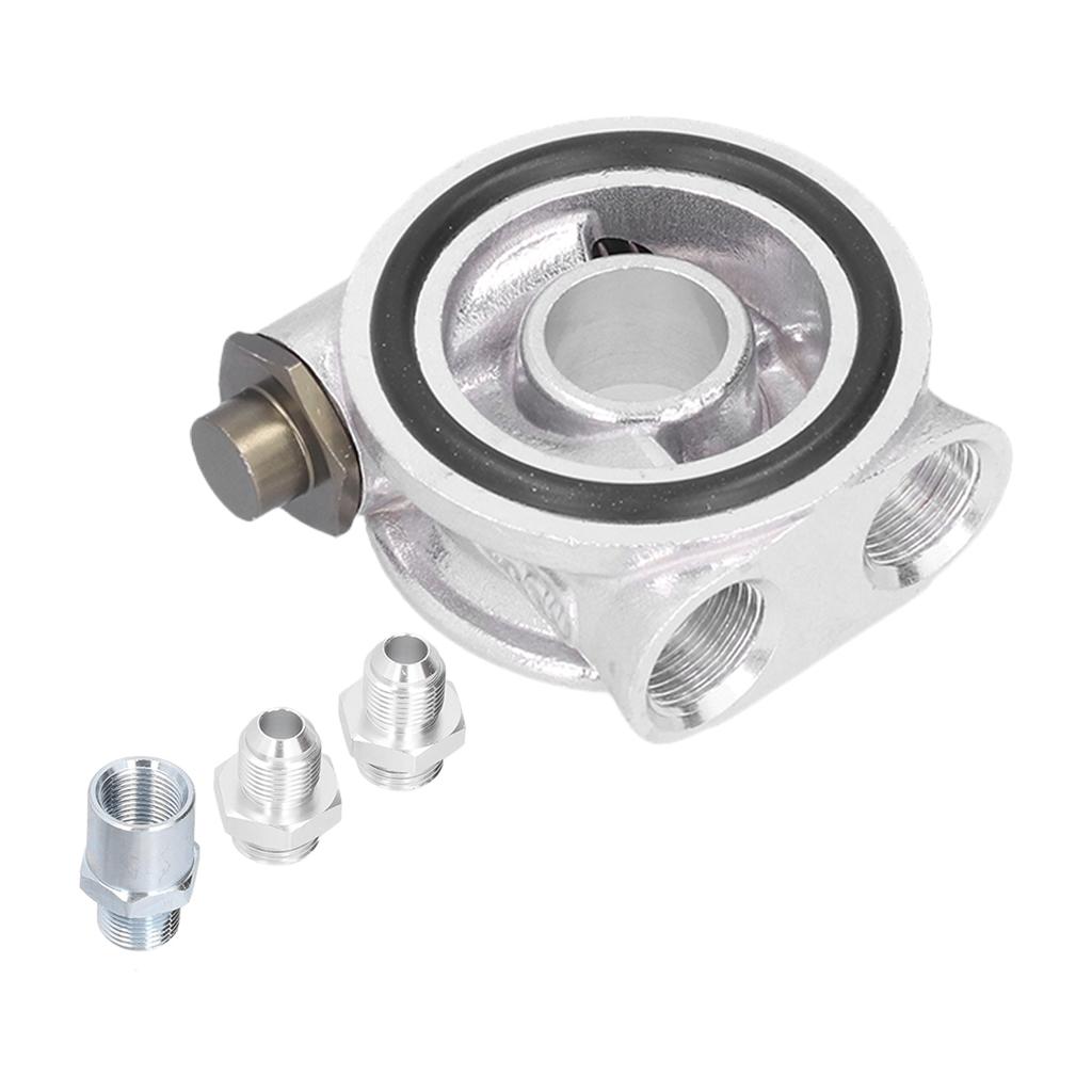 Set Adattatore Termostato Piastra Sandwich Filtro Raffreddatore Olio Raccordo AN10 M18x1.5mm Universale per Auto