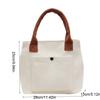 Solid Color Canvas Shoulder Bag Multiple Pockets Women Handbag Casual Oxford Tote Bag  Outdoor