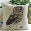Eagle Pillows Home Decor Black Sketch Tatoo Stylish Birds Nightowl Hawk Swan Cushion Cover High Quality Sofa Pillow Case 45X45Cm