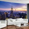 New York Sunset Skyline Tapestry - Empire State Building Cityscape Wall Hanging