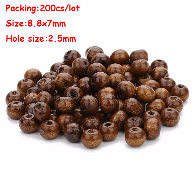 Louleur Big Hole Natural Wooden Beads For Jewelry Making  Fit Necklace Bracelet Charm Stripes Loose Wood Abacus Bead