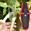 1 modern metal scissor tool storage bag, durable gardening bag with secure hook and loop closure and snap straps for hand trimmers, scissors