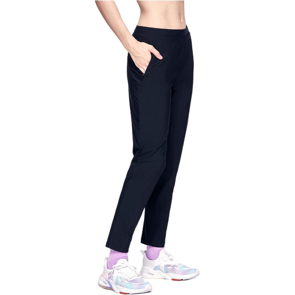 Fila SS21 Solid Color Straight Leg Casual Trousers Women Bottoms Deep-Black A11W121603FBK