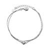 VENTFILLE 925 Sterling Silver Star Love Heart Pendant Round Bead Pearl Bracelet For Girls Sweet Romantic Style Gifts For Lovers