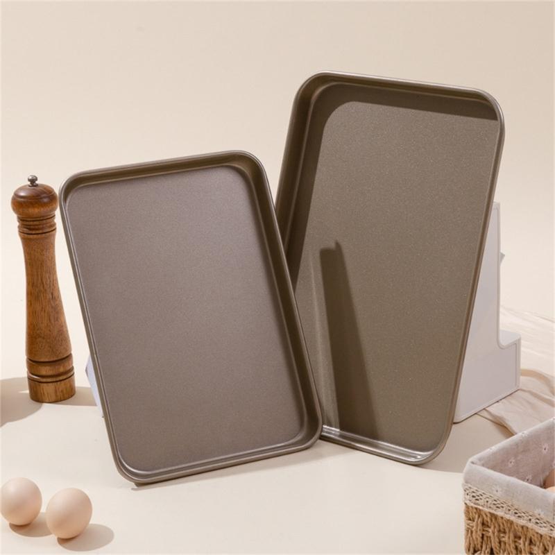Heat Restaurant Carbon Steel Baking Tray Nonstick Layer Rectangular Cooking Plate Pan Cookie Sheet For High Heat Oven