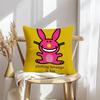 Cute Rabbit Cushion Cover Soft Plush Throw Pillow Cover | Double-Sided Decorative Cushion Case | Sofa Bedroom Home Decor