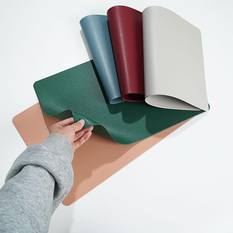 Nordic style imitation leather placemat waterproof and oil-proof placemat thermal insulation table mat hotel household western food mat