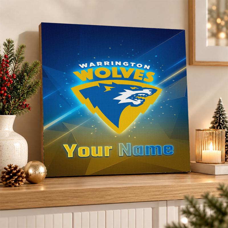 Warrington Wolves FC Custom Name Text 5D Diamond Painting Kit DIY Full Drill Diamond Art Decoration