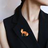 Broche Pin Tegneserie Ræv Design Zinklegering Pin UV-print Passer til Jakker Frakker Trøjer Mærke Alsidige Praktiske Tilbehør