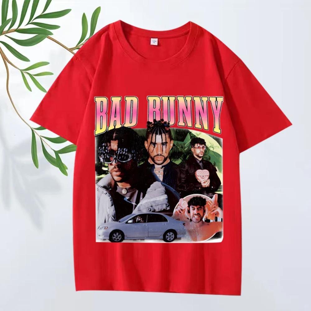 Bad Bunny classic T Shirt 2025 new men ’s women Oversized 100%  streetwear short sleeve Summer print graphics Unisex tops