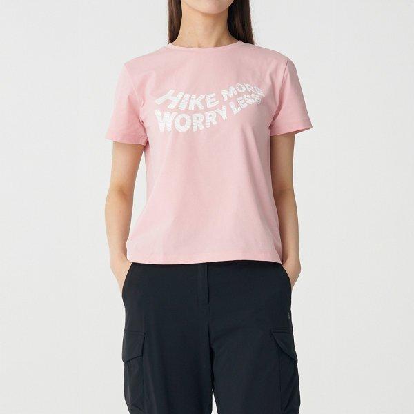 

Kolon SporTS Women S Graphic ShorT Sleeve T ShirT TvTcm25612Sal Salmon/85