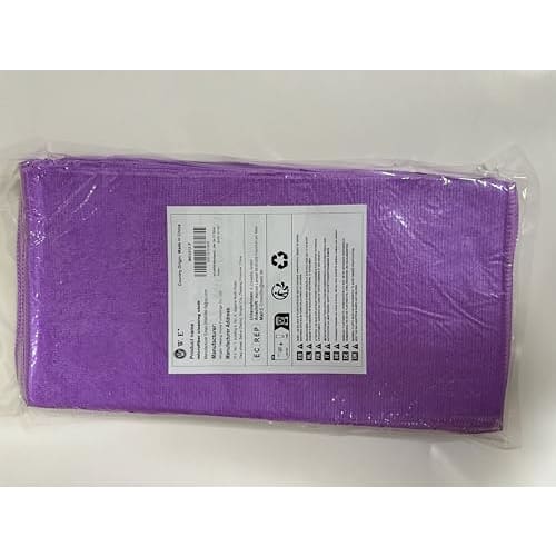 WEAWE Microfiber Cloths, Absorbent, Quick-Drying, Multi-Purpose Towels, 12-Piece Set, 33x33cm, Purple