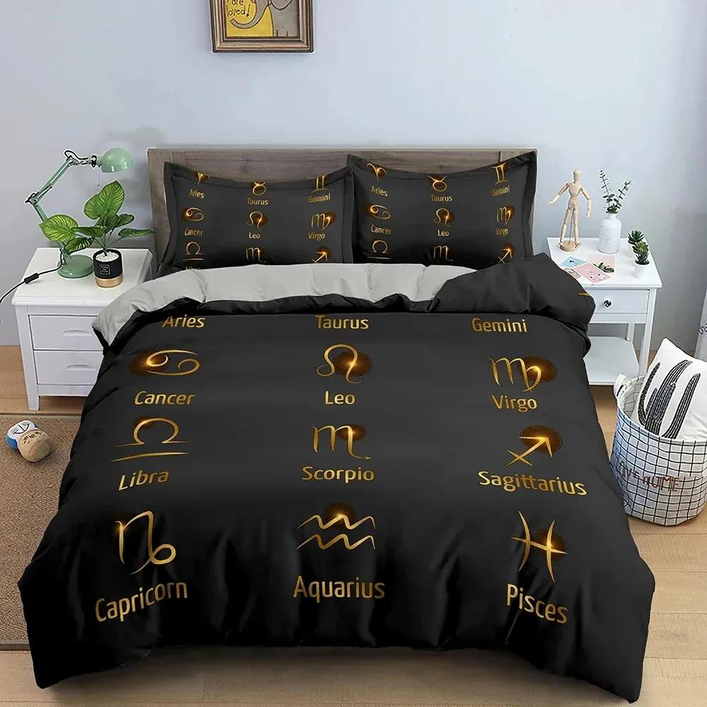 Comforter Psychedelic Constellation Bedding Set For Bedroom Astrological Comforter S Us Eu Au Single Double 3Pcs