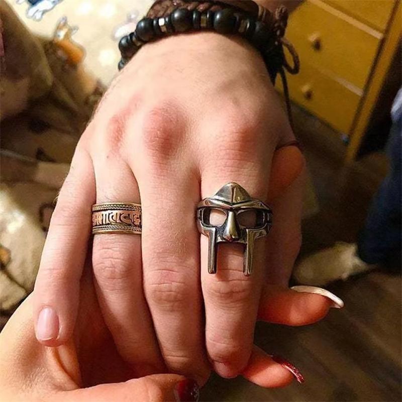 Zlý egyptský faraonský prsten Gotické doplňky pro muže Gladiator Mf Doom prsten Punk Nastavitelné prsteny Párty Klub Vyznání Dárek