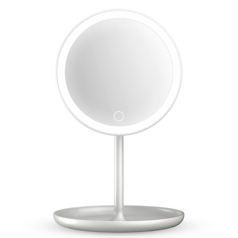 Smart LED Makeup Mirror with Touch Control, Rotatable Design, and Adjustable Brightness