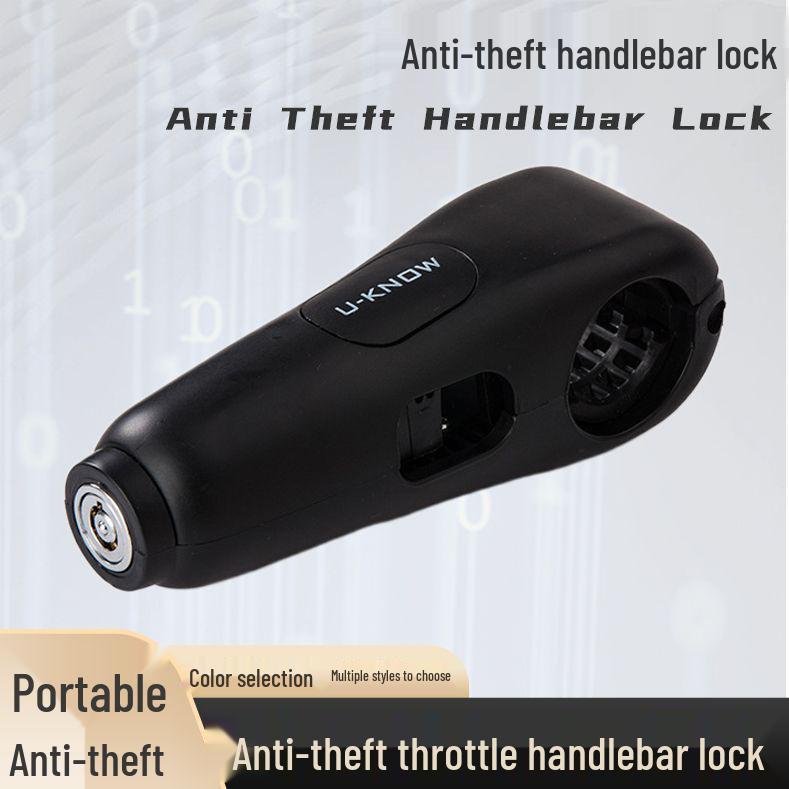 Anti-Theft Motorcycle Brake & Throttle Lock with Alarm