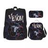 3pecs/set Venom Antihero Comic Backpack for Boys Girls Laptop Shoulder Bag Lunch Bag Pencil Case