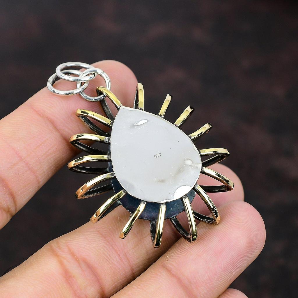 Ruby Zoisite Pendant Cage Jewelry 925 Sterling Silver Pendant 18K Gold Plated Pendant Gemstone Handmade Jewelry Gift For Mom Amazing Pendant