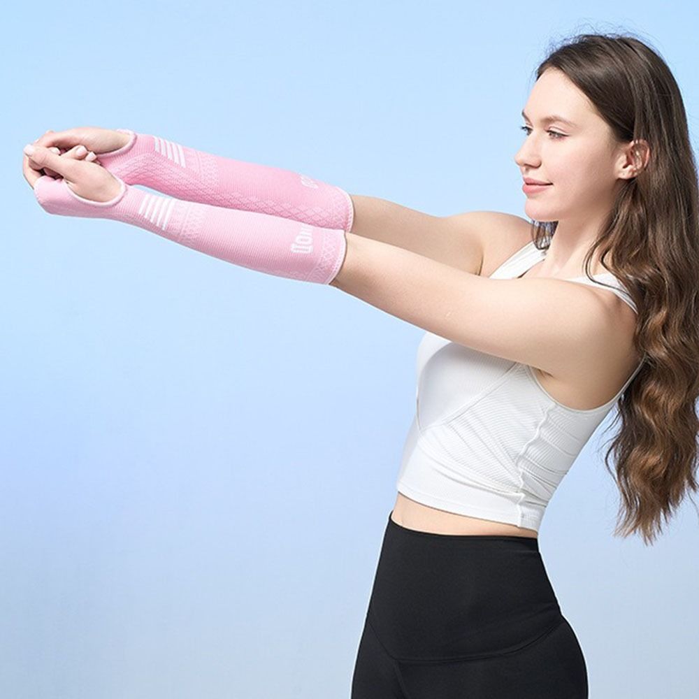 1 Pair Elastic Volleyball Wrist Sleeve Anti-collision Breathable Arm Cover Protector Arm Hand Guards Protector Sweat-absorbent