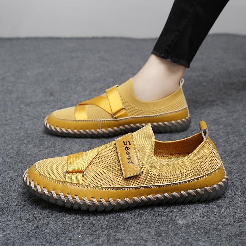 Women Hiking Shoes Driving Shoes Slip on Moccasins Beige Yellow Blue Casual Plus Size Outdoor Shoes