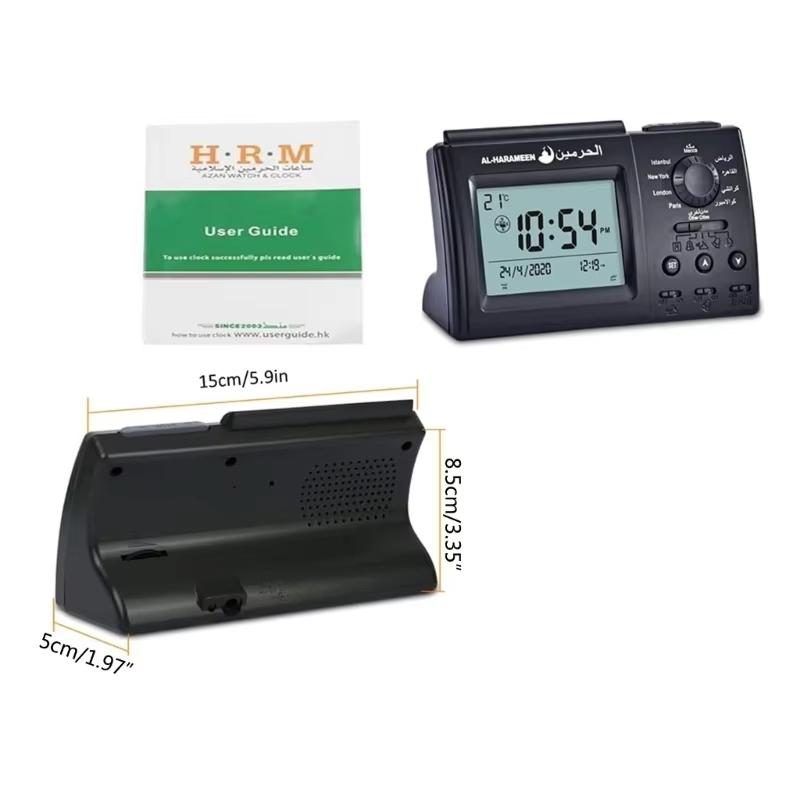 Azan Alarm Table Clock Islamic Digital Clock Muslim Azan Alarm Table Clock for All Prayers bla Direction Home Church