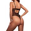 New sexy mesh strap hollow bare shoulder one-piece erotic underwear set