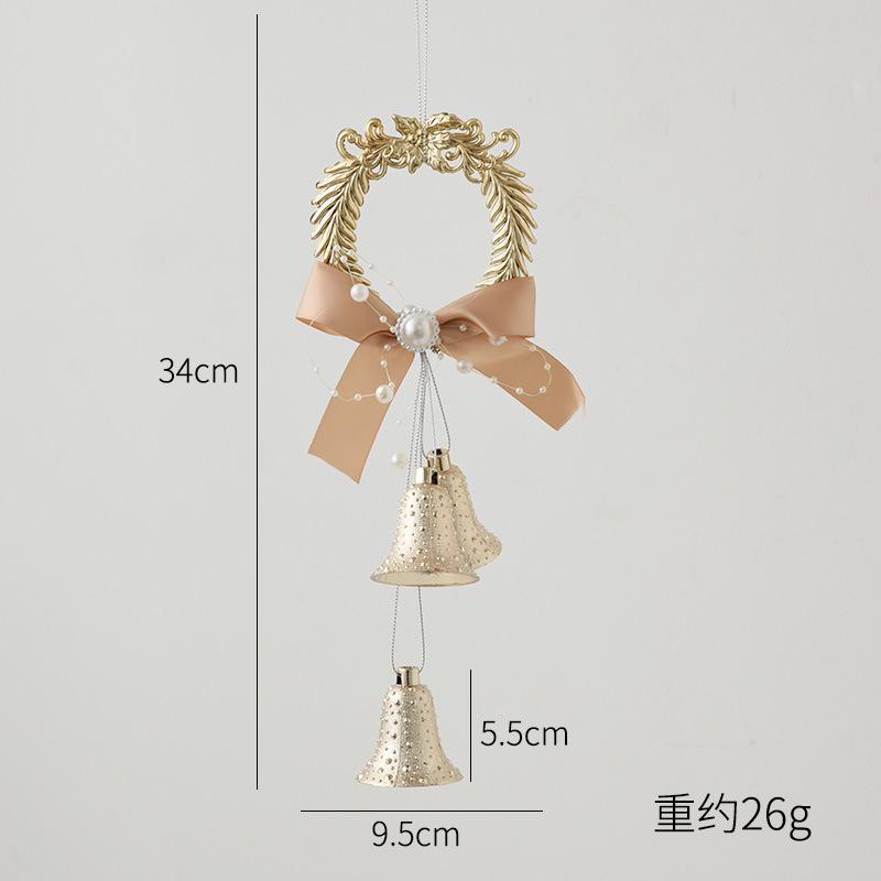 Christmas decorative plastic electroplated bell strings, hotel and shopping mall Christmas tree decoration pendants