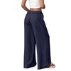 Women's Loose-fitting Wide-leg Pants, Casual Loose-fitting Pants, High-elastic Waistband, Long Pants With Pockets