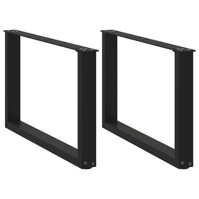 Coffee Table Legs, 2 Pcs., Black, 60X(42-43) Cm, Steel