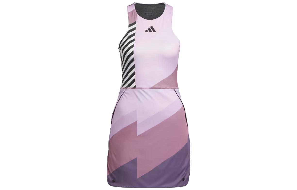 Adidas Originals Sleeveless Dresses Women s Purple Crew Neck Moderate Short IL9594 XS