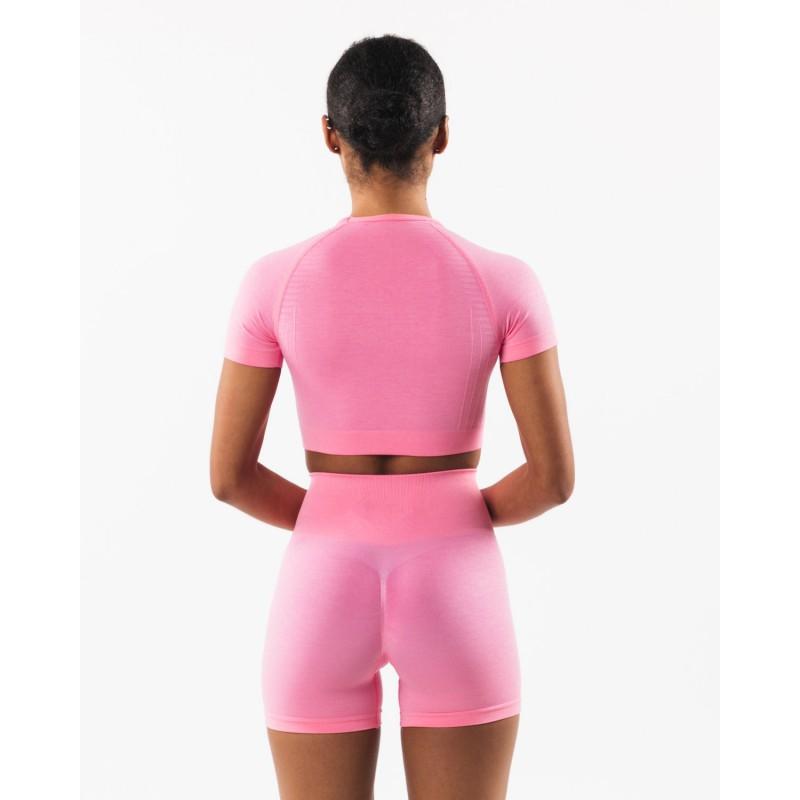 Seamless Side Jacquard Yoga Shorts Women Fitness Workout 3/4 Length High Waist Stretch Gym