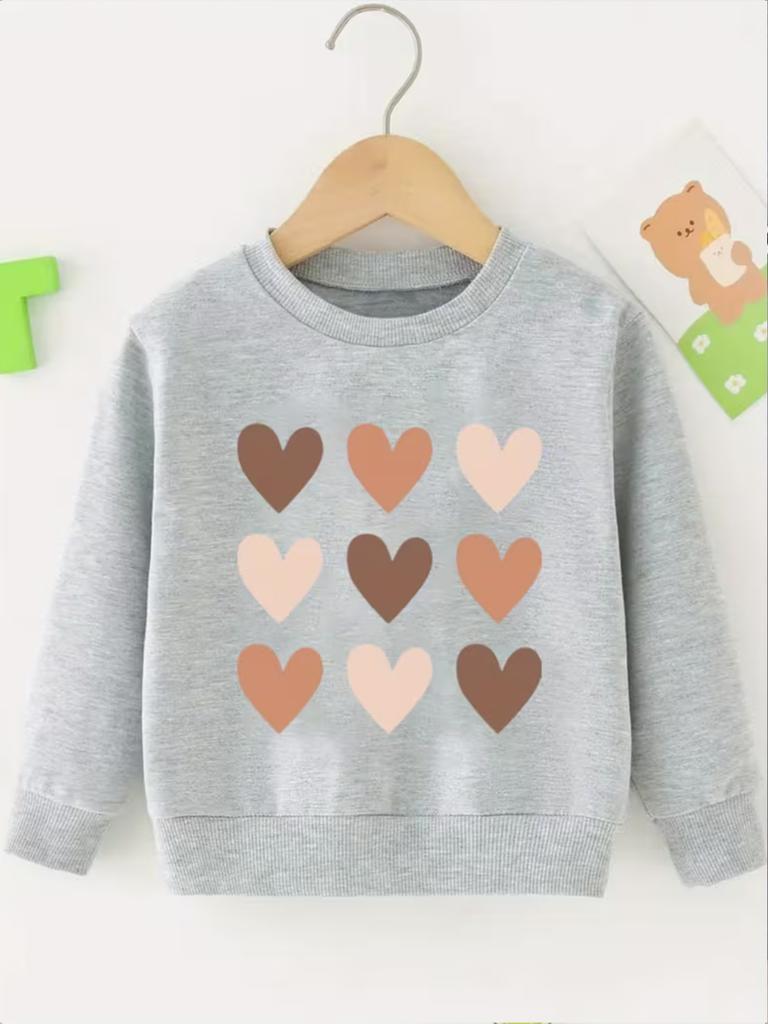 Children Girls Boys Sweatshirt Round Neck Long Sleeves Pullover Letter Slogan Holiday Gift Print Style Casual Clothing Spring