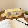 Estuche Estrellas Diseño Gran Capacidad Cierre Cremallera Estuche con Almacenamiento DIY Ventana Transparente Material Escolar