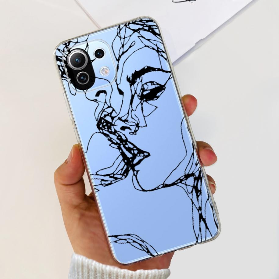 For Xiaomi 11 Lite NE 5G Case Cute Astronaut Cover Clear Soft Silicone Phone Funda For Xiaomi 11 Lite 4G Coque on Mi 11Lite Capa