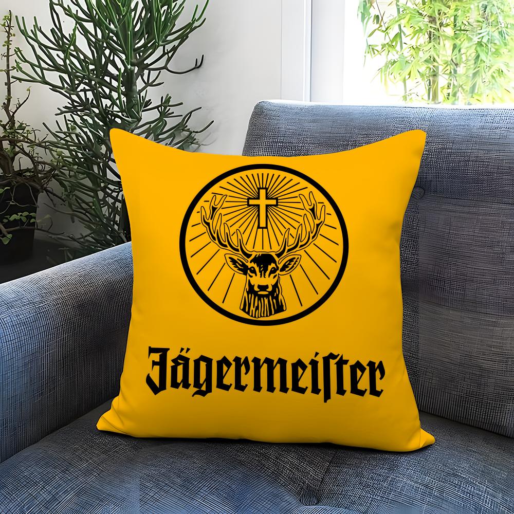 J-Jagermeister Cushion Cover Comfortable Reversible Pillow Cover Ideal for Car Sofa Bedroom & Beyond