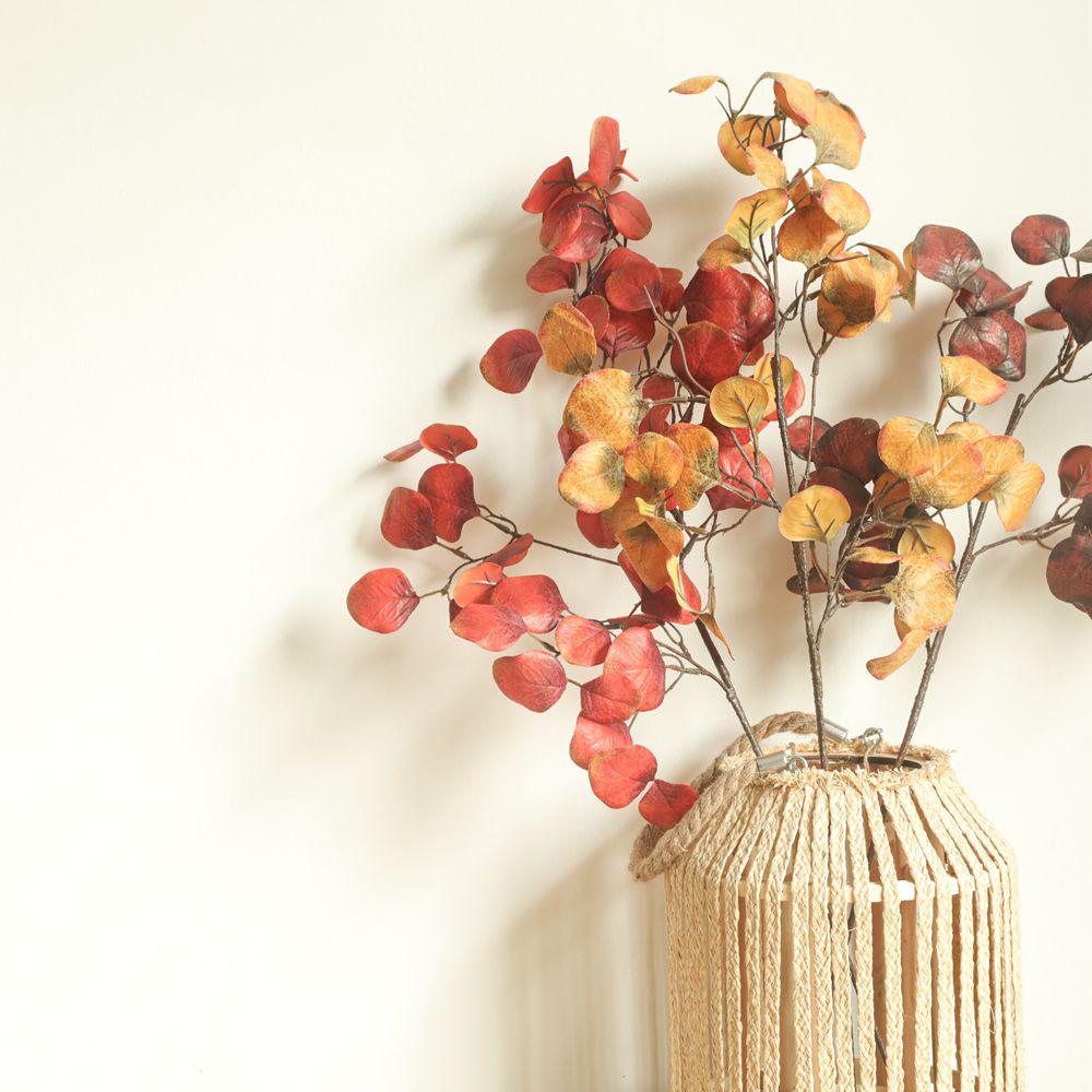 Blumen-Rundes-Kupfer-Blatt-Wanddekor: Rosen-Hochzeitsstrauß mit Kunstblumen - INS-Stil YC1044