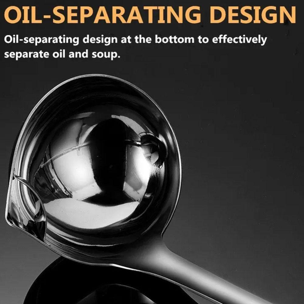 New Kitchen Tools Leaking Spoon Stainless Oil Ladl Colander Strainer Oil Soup Separate Spoon