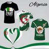Algeria Flag Print T-shirt Summer Breathable Quick-drying Football Jersey Unisex Casual Streetwear National Emblem Graphic Top
