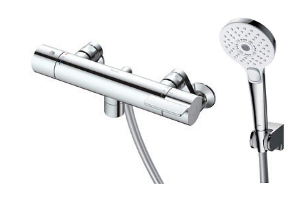 

TOTO Bathroom Thermostatic Mixing Comfort TBV03412J Wall-Mounted Faucet, 0mm, Wave, 3-Mode, Chrome,