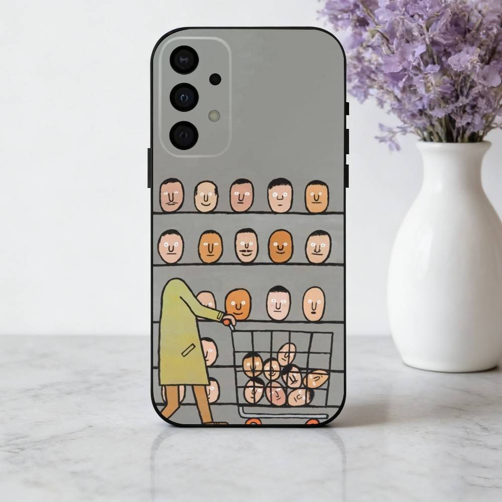 

J-Jean-N J-Jullien-N M-Minimalist Art Phone Case For Samsung Galaxy A73,A72,A71,A70,A53,A52,A51,Soft Silicone Black Cover Samsung a53 5g