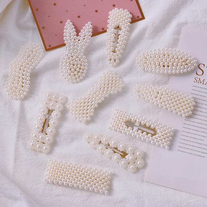 1PC Elegant BB Hair Pins Metal Fashion Barrettes Hairpins  Korea Chic Imitation Pearl Hair Clip Hair Styling Accessories