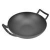 Cast Iron Grill Pan Thickened No Coating Nonstick Cookware Dual Handles Frying Pan 32cm Frying Wok