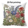 1pc Bohemian Wildflower Floral Throw Pillow Covers 2D Flat Printed Soft Cushion Cases For Home Sofa Bedroom Decor Cushion Cover