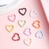 4 Pieces Of Colorful Love Spring Keychain Keyring Heart-Shaped Heart-Shaped Spring Ring Diy Jewelry Accessories