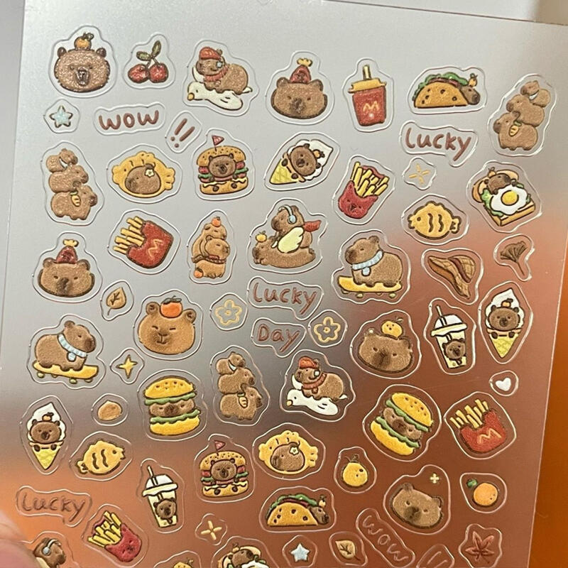 : Capybara Gel Nail Sticker Small Design Deco Claw Nail