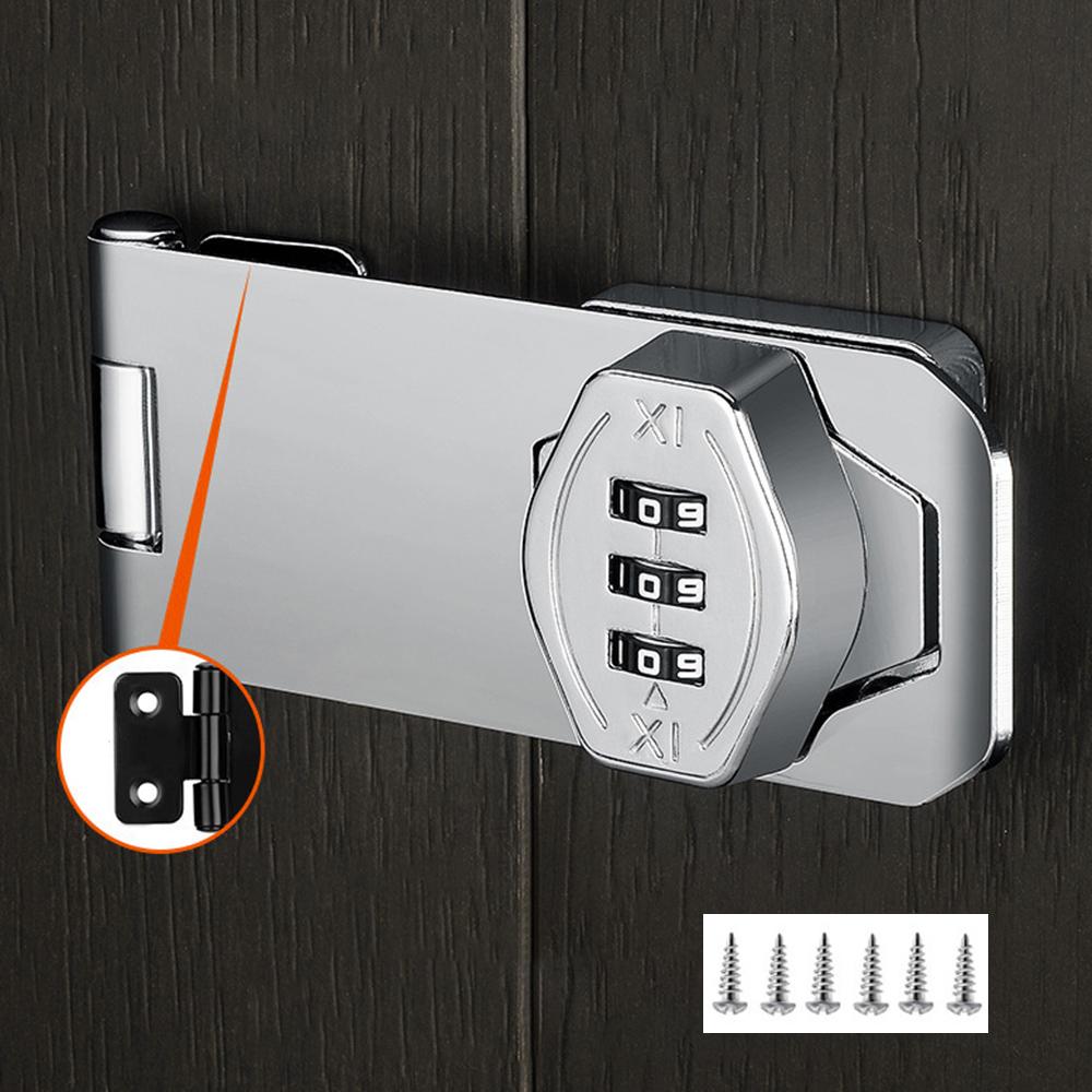 

Cabinet Door Password Lock Double Hole 3 Inch Screw Installation Anti Theft Security Lock for Furniture B