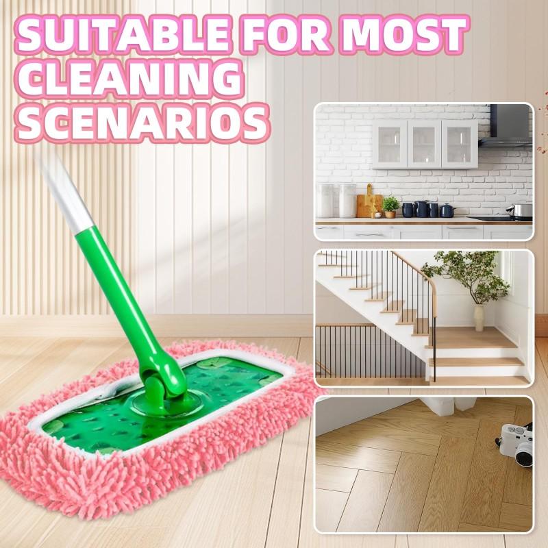 Reusable Microfiber Chenille Mop Pads(8-Pack) For Swiffer Sweeper- Washable Replacement Parts
